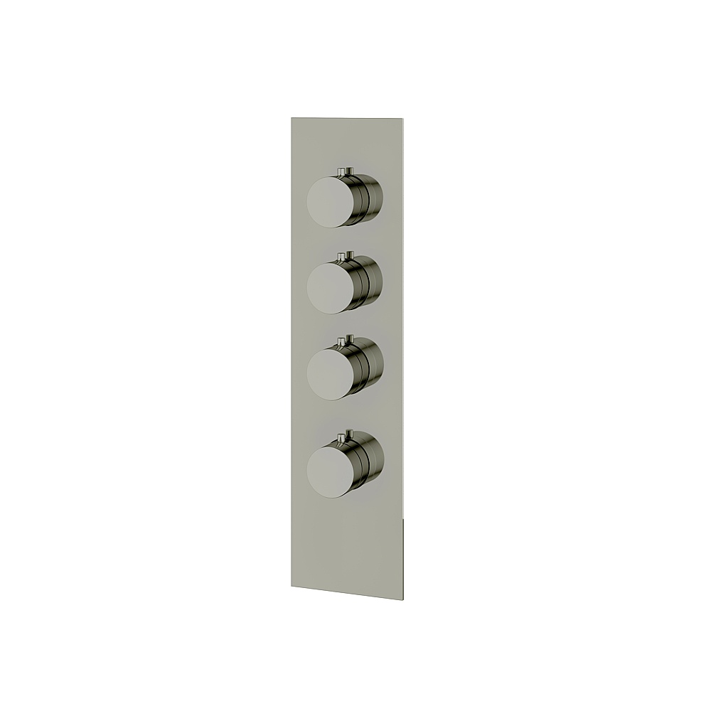 Aquabrass ABSTSR3395PN Shower Trims Square/Round Trim Set for T12003 Valve - Polished Nickel