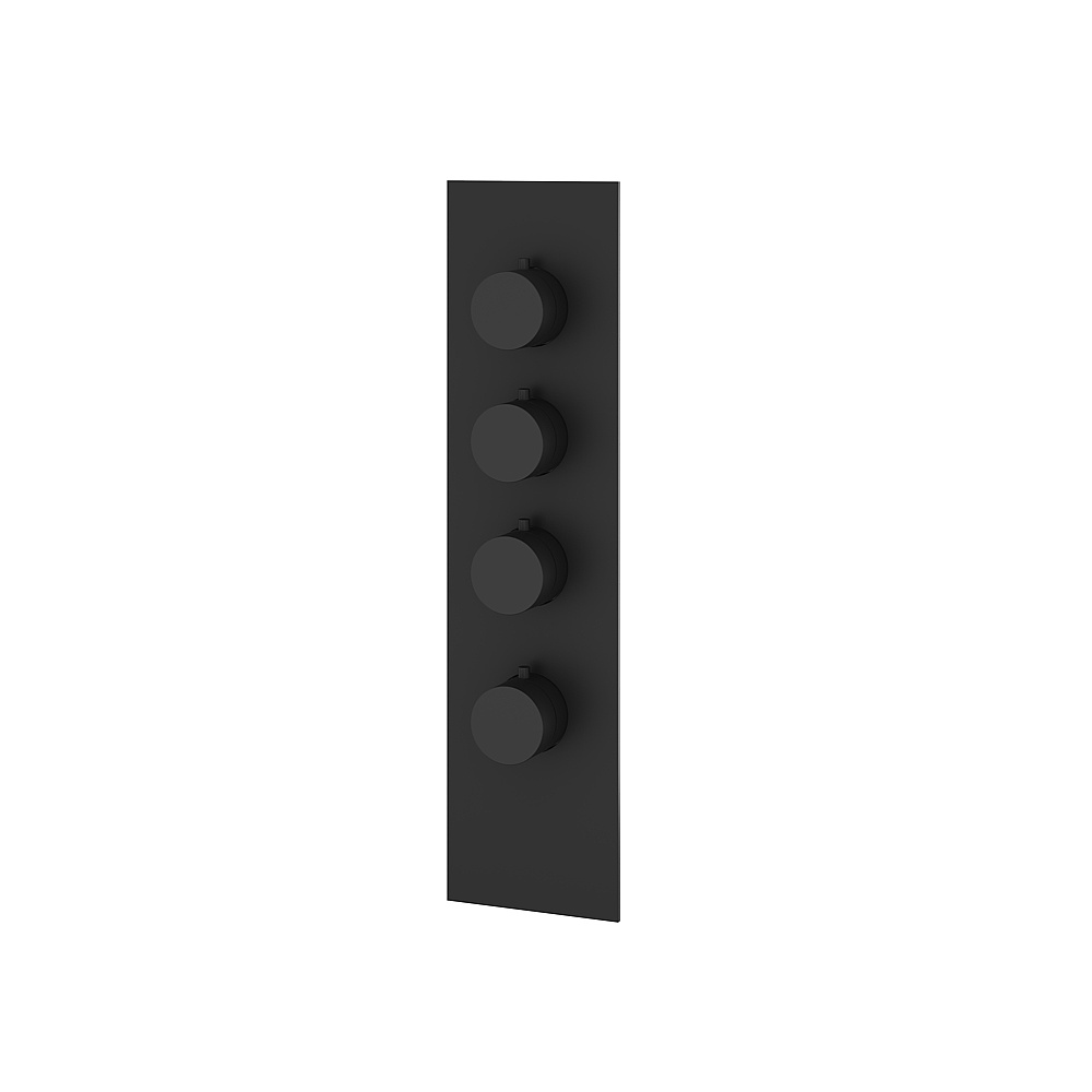 Aquabrass ABSTSR3395BK Shower Trims Square/Round Trim Set for T12003 Valve - Black