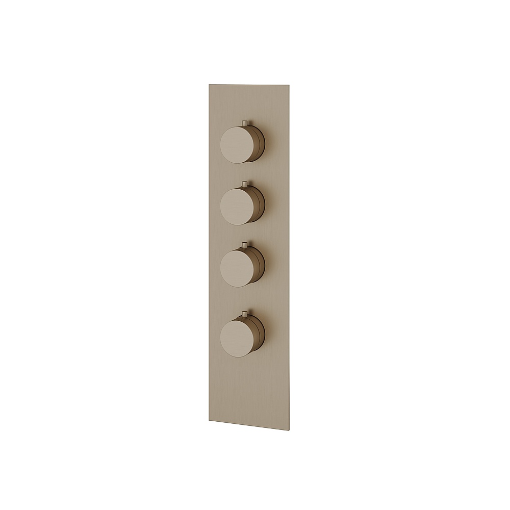 Aquabrass ABSTSR3395BN Shower Trims Square/Round Trim Set for T12003 Valve - Brushed Nickel