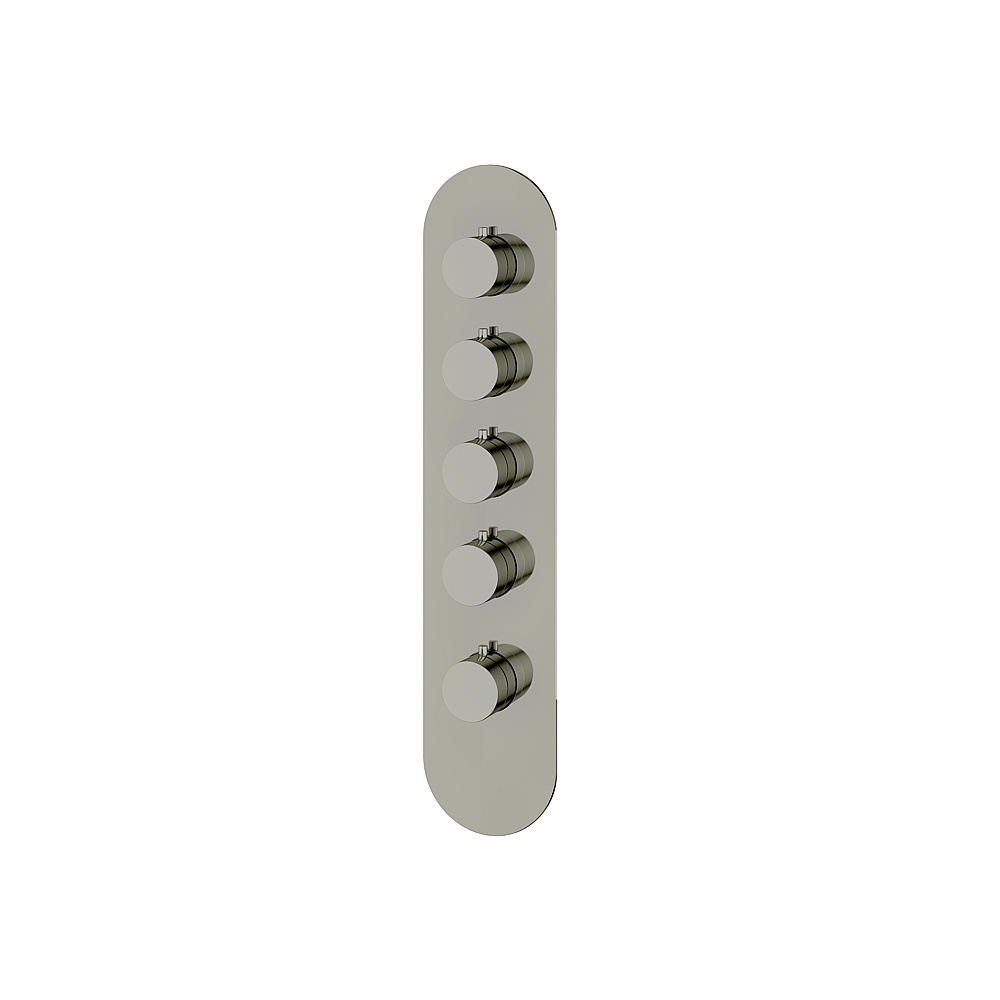 Aquabrass ABSTR3495PN Shower Trims Round Trim Set for T12004 Valve - Polished Nickel