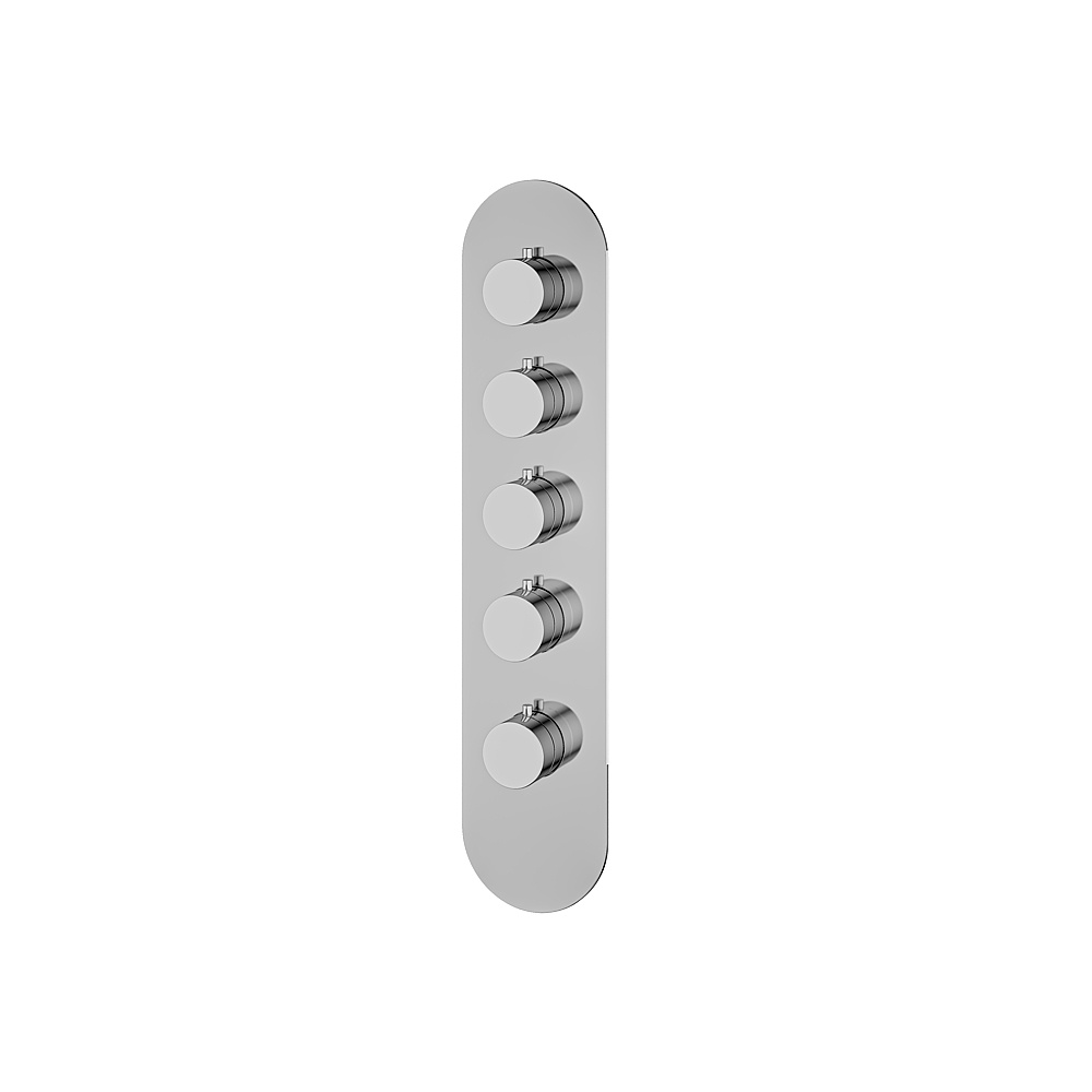 Aquabrass ABSTR3495PC Shower Trims Round Trim Set for T12004 Valve - Polished Chrome