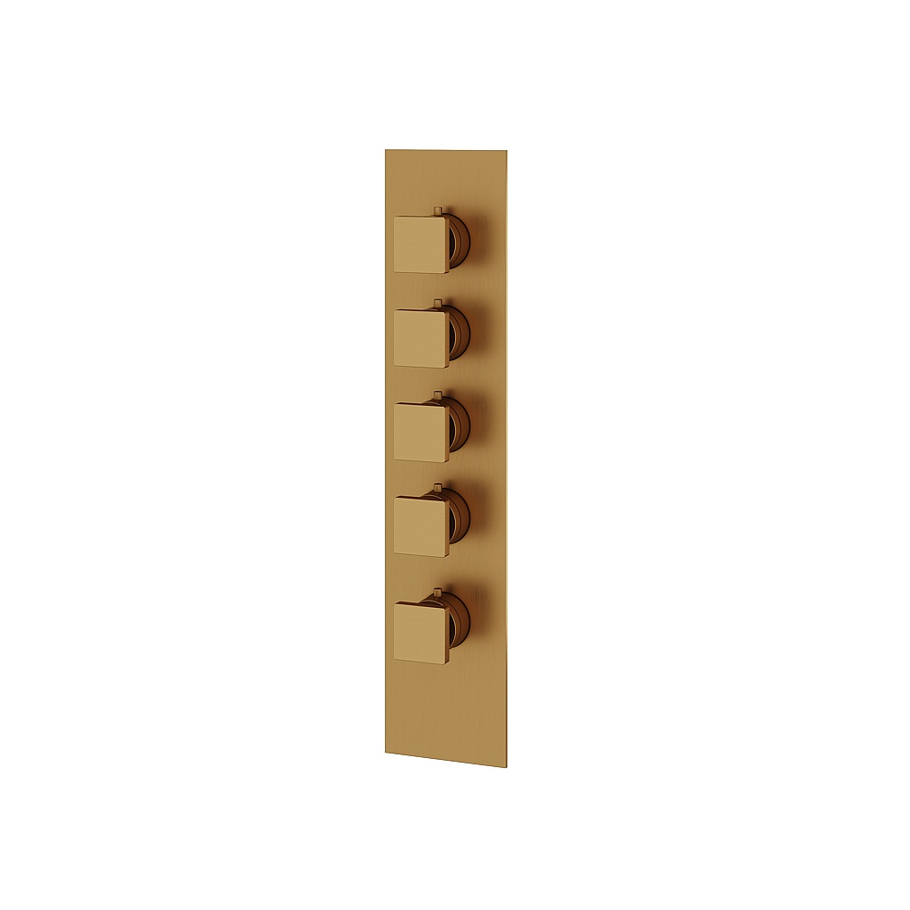 Aquabrass ABSTS3495BGD Shower Trims Square Trim Set for T12004 Valve - Brushed Gold
