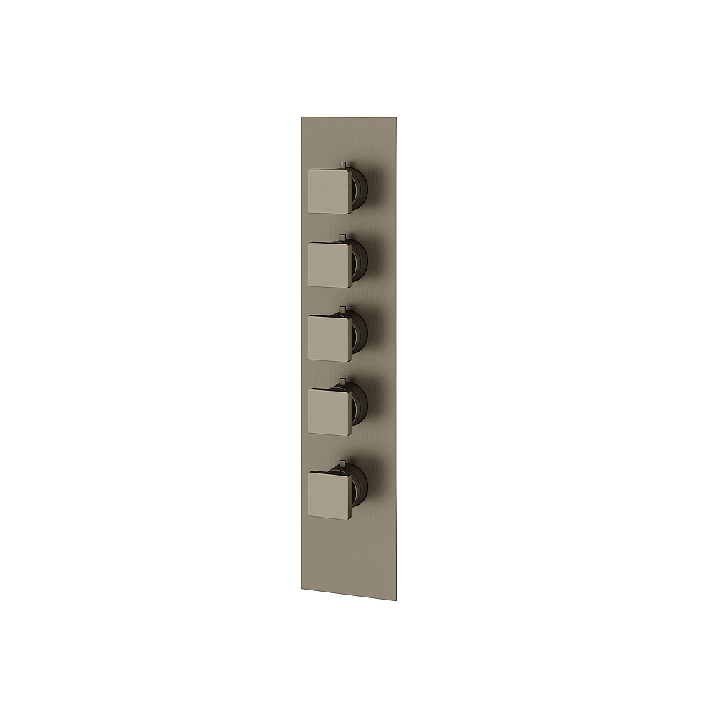 Aquabrass ABSTS3495BBC Shower Trims Square Trim Set for T12004 Valve - Brushed Black Chrome