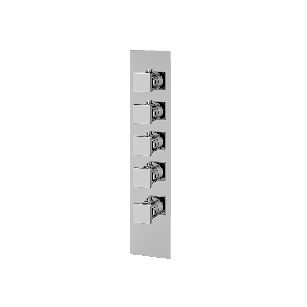 Aquabrass ABSTS3495PC Shower Trims Square Trim Set for T12004 Valve - Polished Chrome