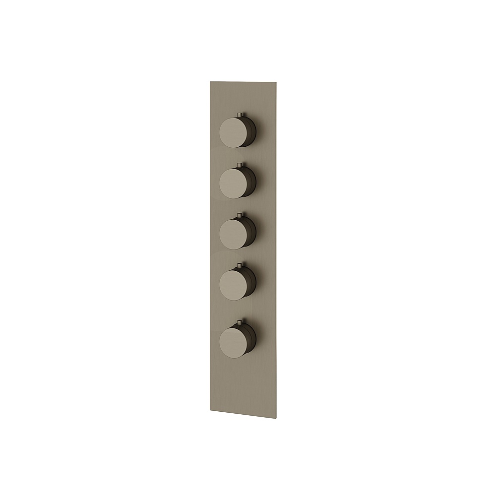 Aquabrass ABSTSR3495BBC Shower Trims Square/Round Trim Set for T12004 Valve - Brushed Black Chrome