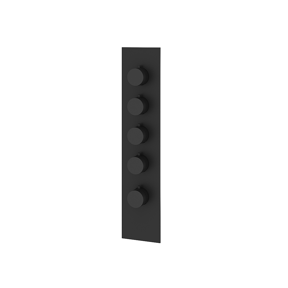 Aquabrass ABSTSR3495BK Shower Trims Square/Round Trim Set for T12004 Valve - Black
