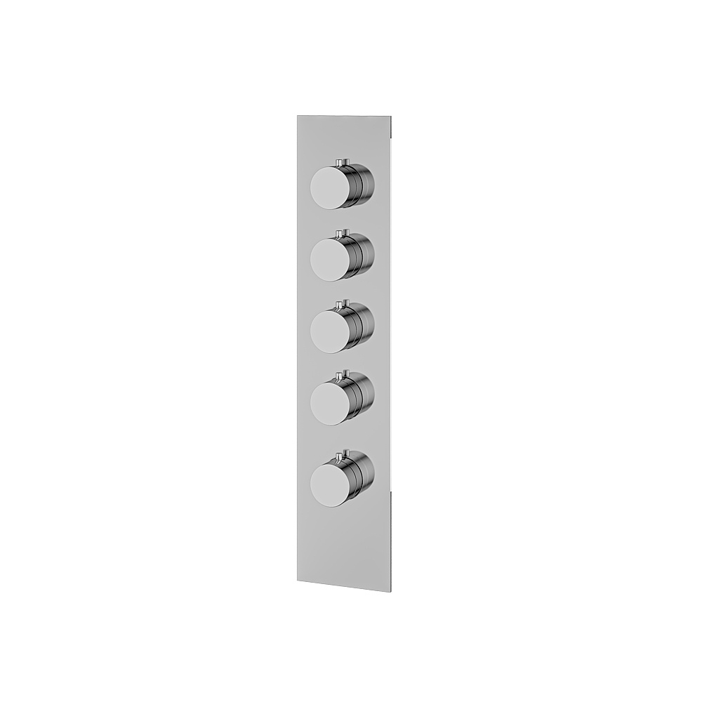 Aquabrass ABSTSR3495PC Shower Trims Square/Round Trim Set for T12004 Valve - Polished Chrome