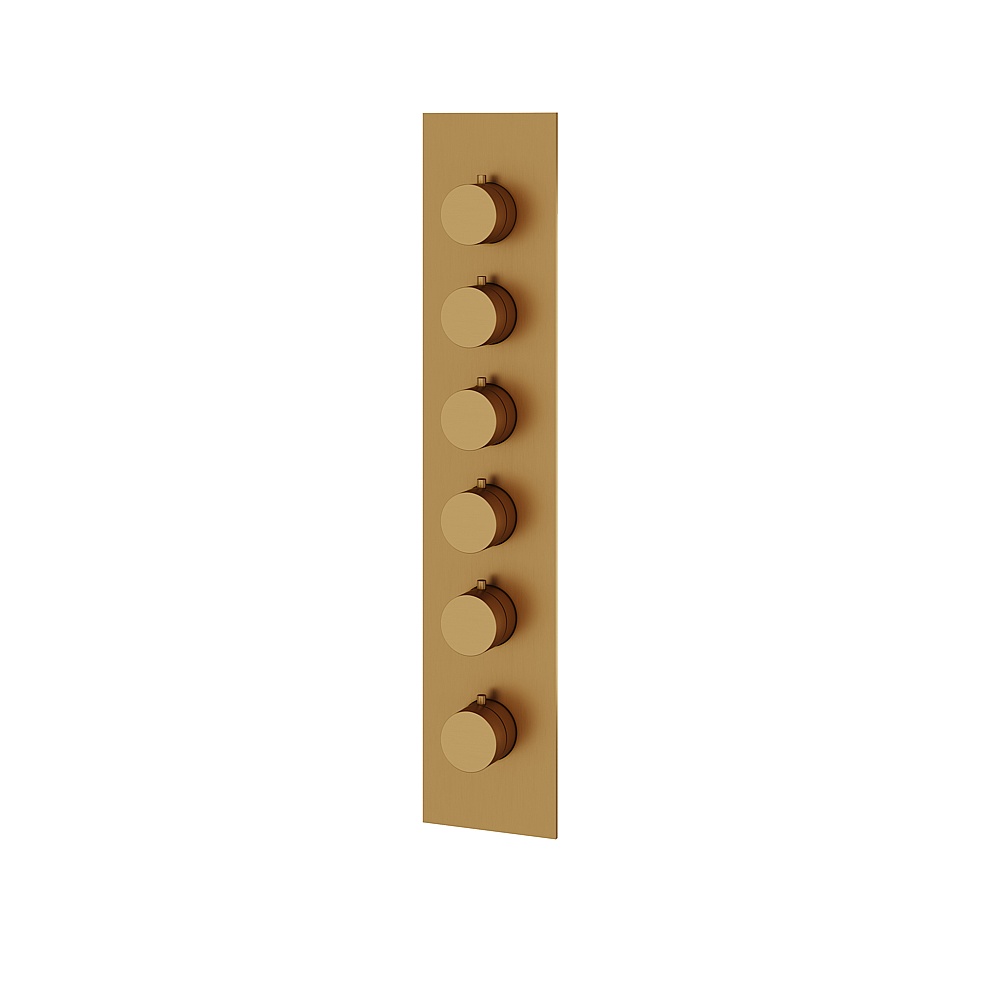 Aquabrass ABSTSR3595BGD Shower Trims Square/Round Trim Set for T12005 Valve - Brushed Gold