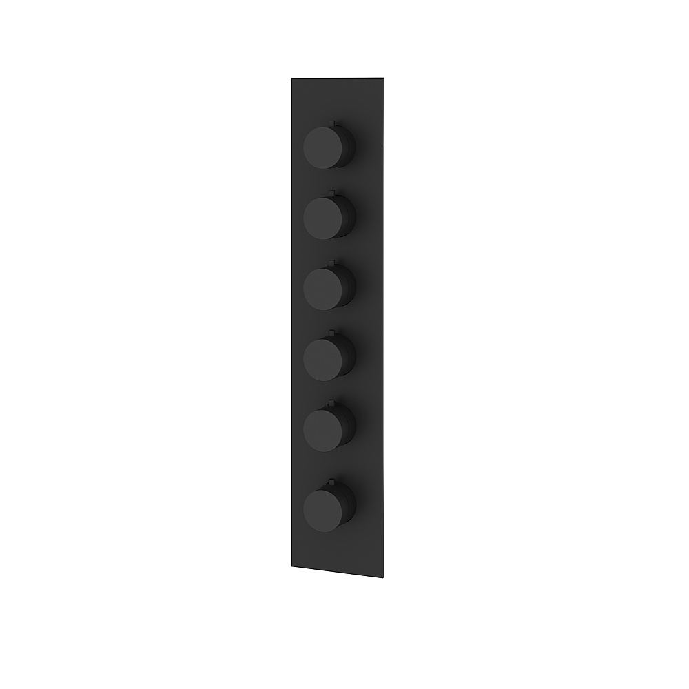 Aquabrass ABSTSR3595BK Shower Trims Square/Round Trim Set for T12005 Valve - Black