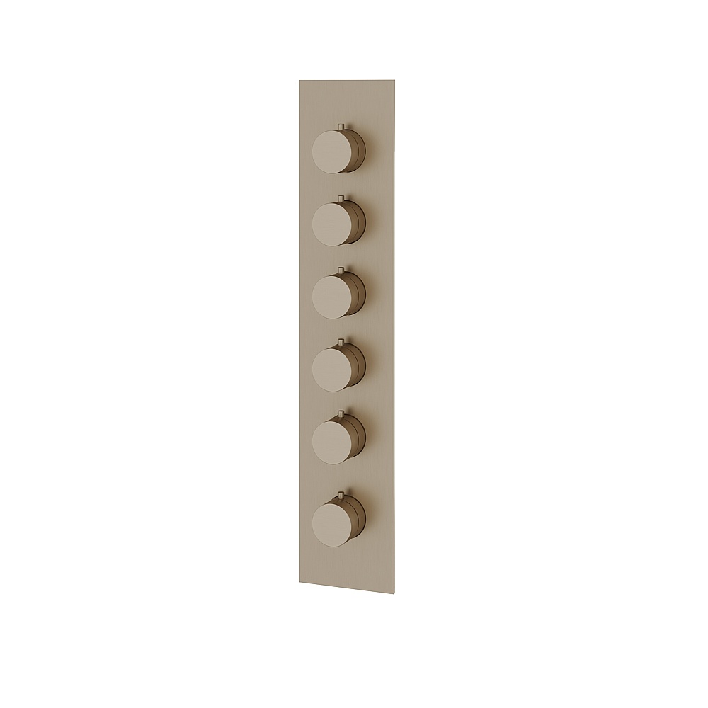 Aquabrass ABSTSR3595BN Shower Trims Square/Round Trim Set for T12005 Valve - Brushed Nickel