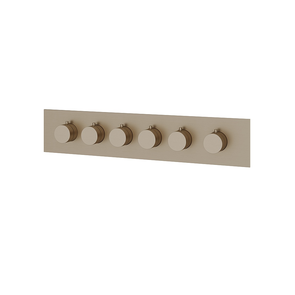 Aquabrass ABSTSRH3595LBN Shower Trims Square/Round Trim Set for T12005 Valve - Brushed Nickel