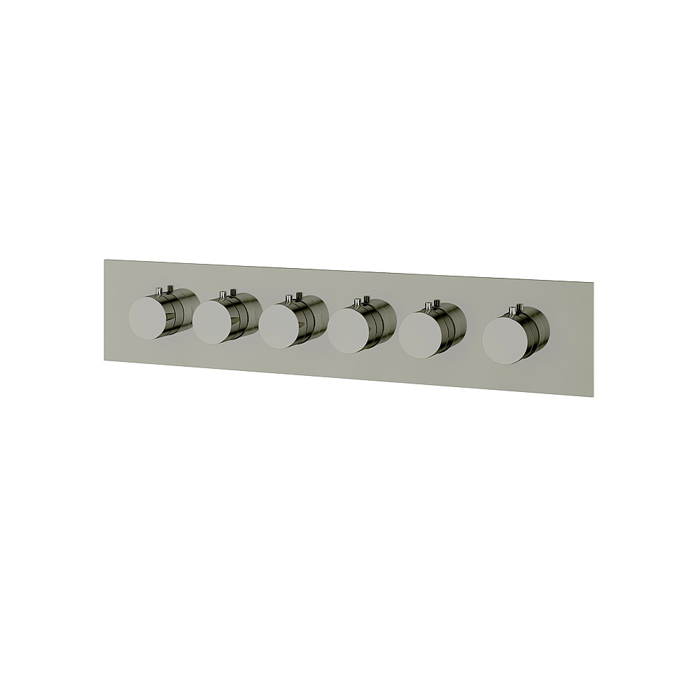 Aquabrass ABSTSRH3595RPN Shower Trims Square/Round Trim Set for T12005 Valve - Polished Nickel