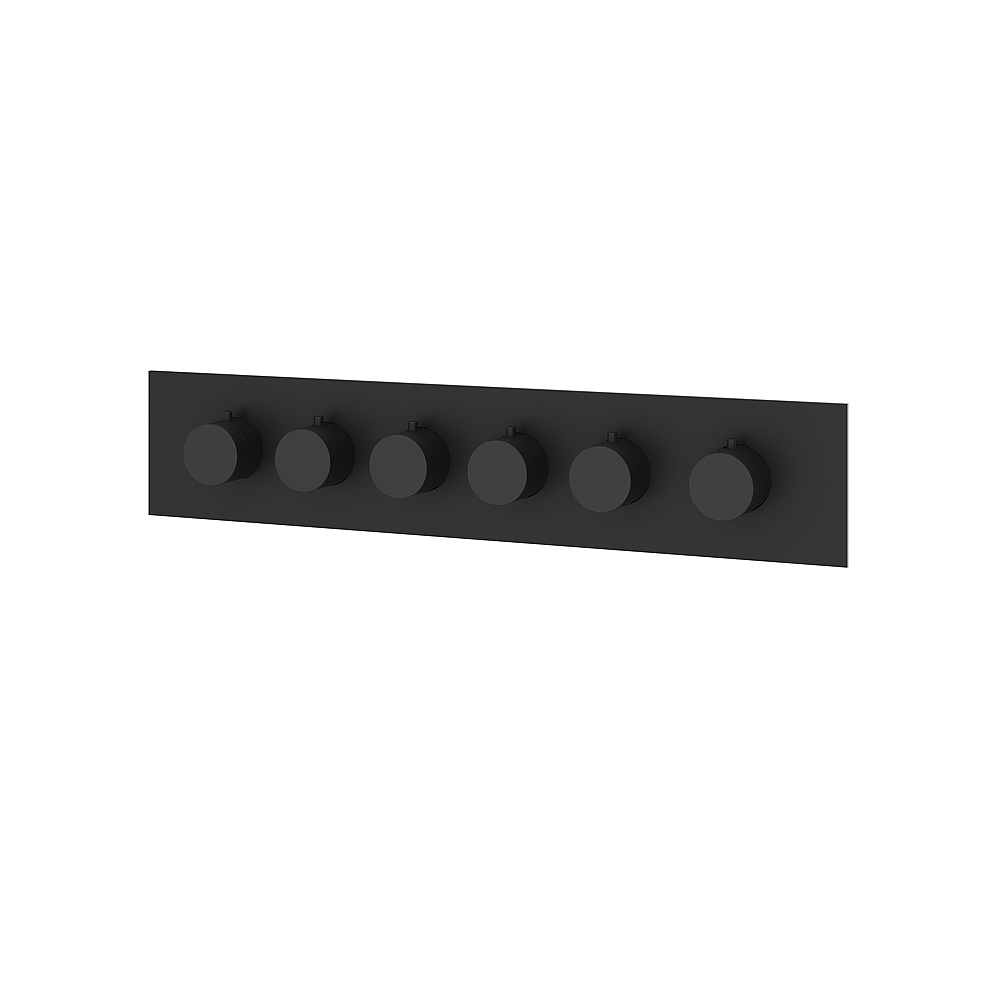 Aquabrass ABSTSRH3595RBK Shower Trims Square/Round Trim Set for T12005 Valve - Black
