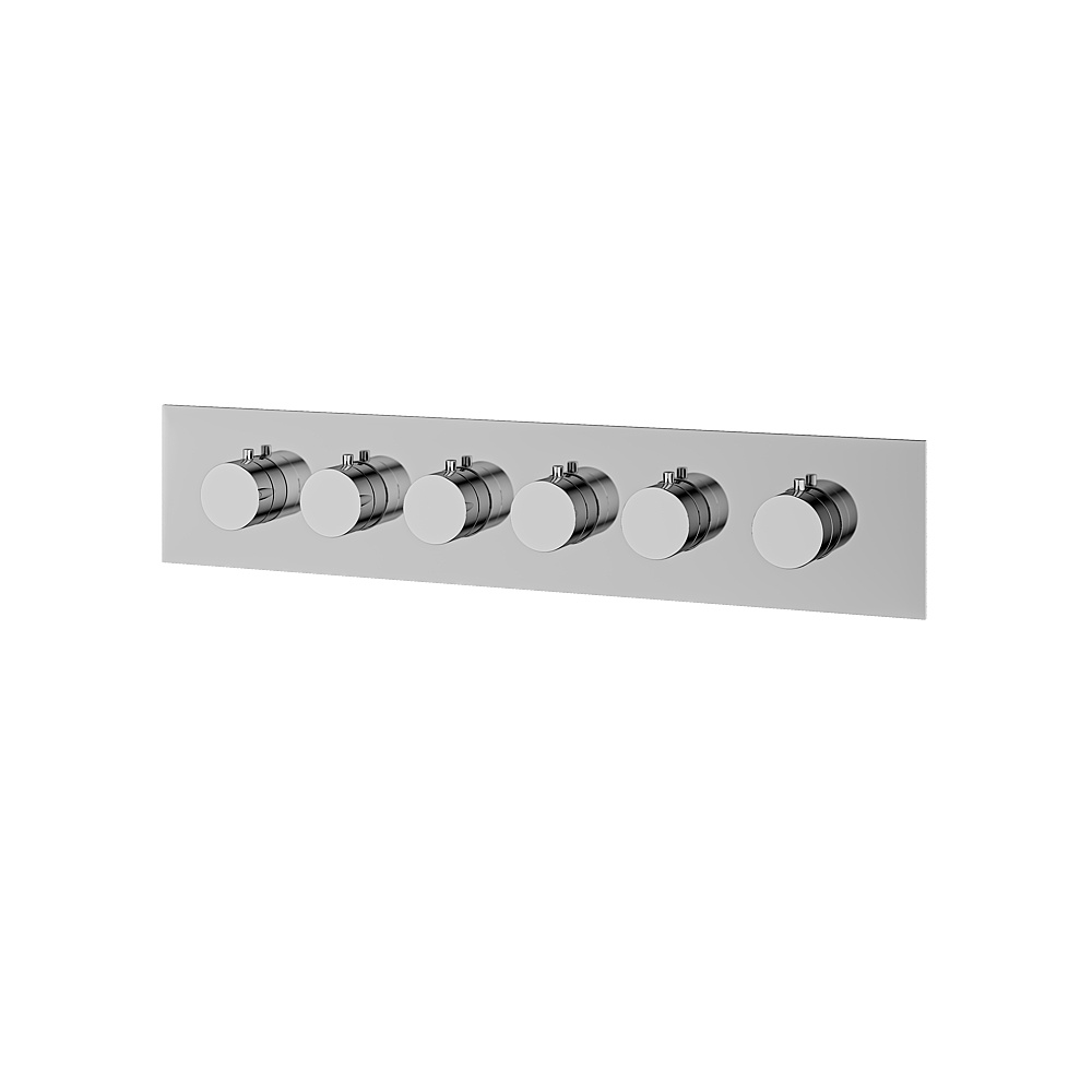 Aquabrass ABSTSRH3595RPC Shower Trims Square/Round Trim Set for T12005 Valve - Polished Chrome