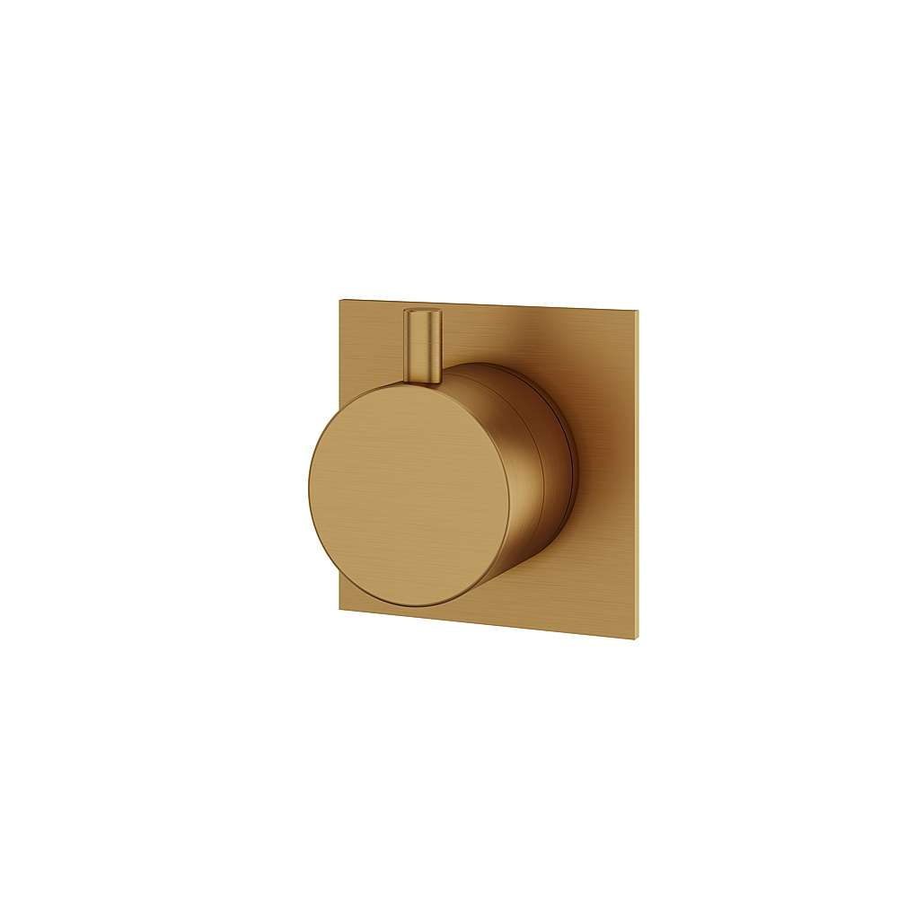 Aquabrass ABST93932BGD Shower Trims Square/Round Trim Set 3-Way Shared for 61934 Diverter - Brushed Gold