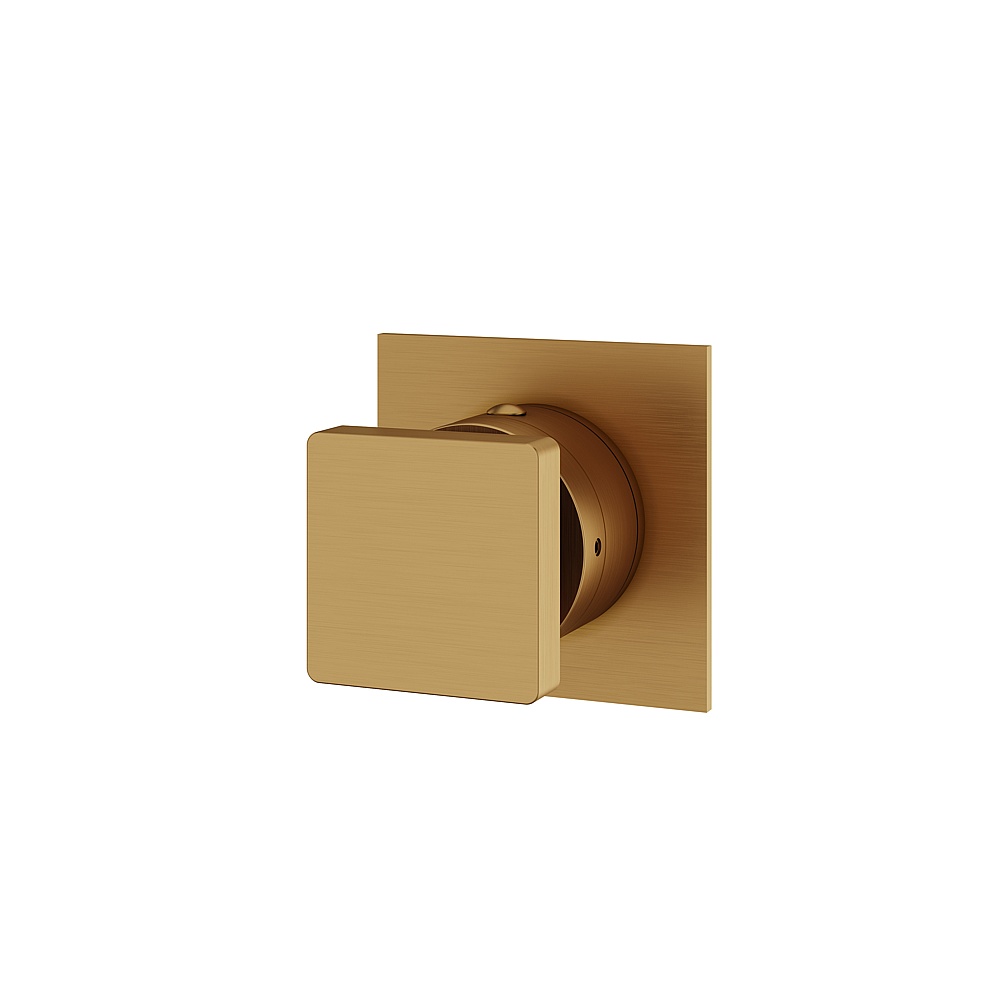 Aquabrass ABST93933BGD Shower Trims SquareTrim Set 3-Way Shared -61934 Diverter - Brushed Gold