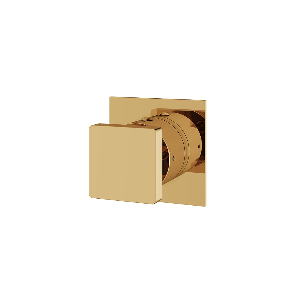 Aquabrass ABST93823PGD Shower Trims SquareTrim Set 2-Way Non-Shared for 61934 Diverter - Polished Gold