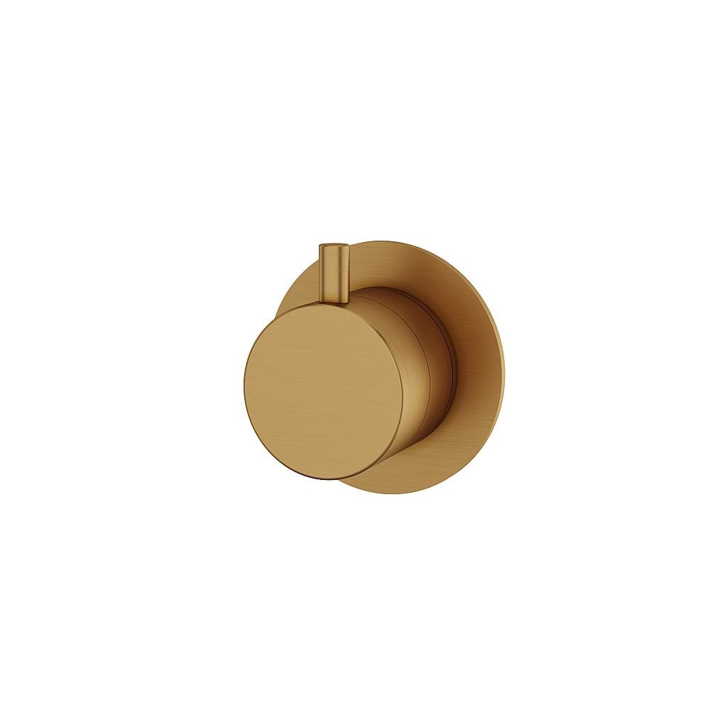 Aquabrass ABST93831BGD Shower Trims Round Trim Set 3-Way Non-Shared for 61934 Diverter - Brushed Gold