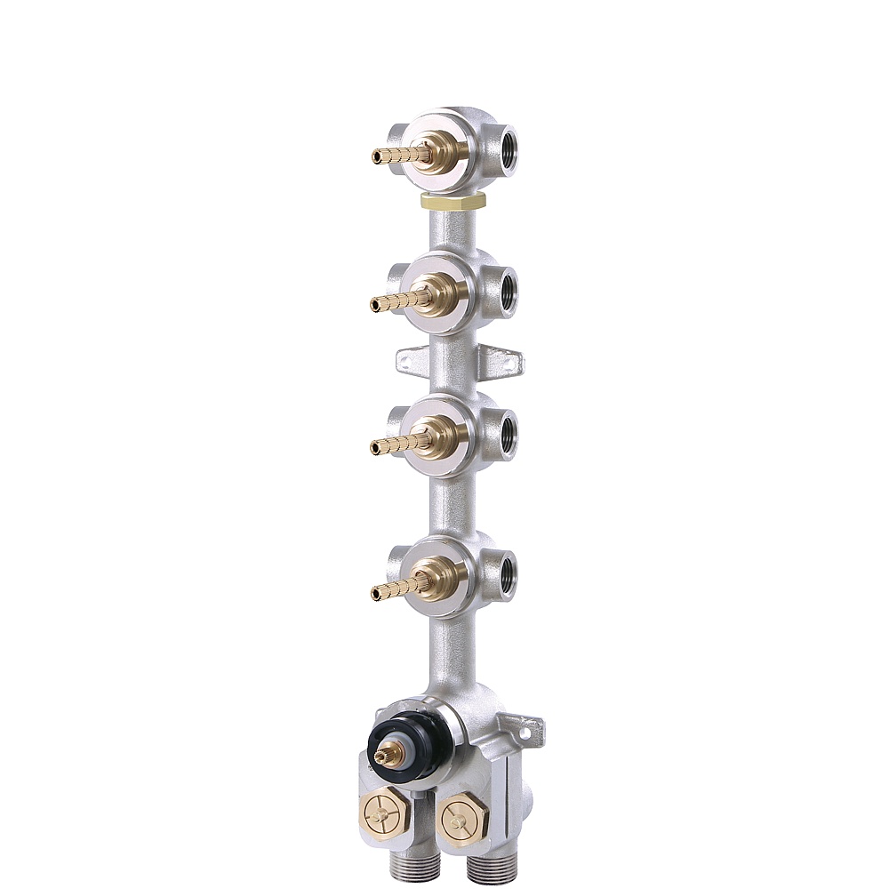 Aquabrass ABSVT12004 Shower Valves Turbo Thermo Valve with 4 Shut-Off Valve - Rough