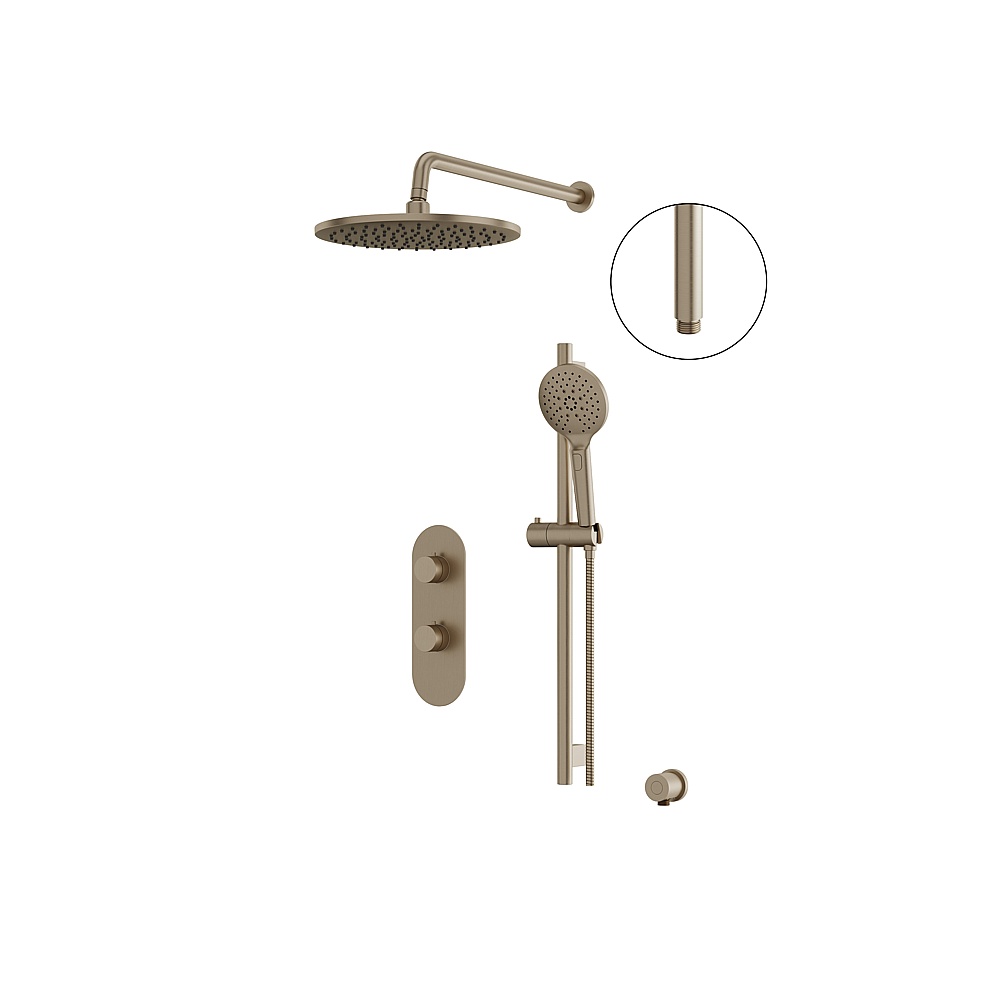 Aquabrass ABSZSHOWERBOX01GBN Showerbox Shower Faucet 2-Way Non Shared - Brushed Nickel