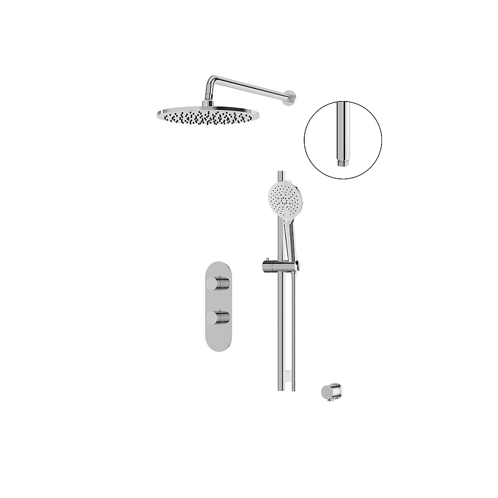Aquabrass ABSZSHOWERBOX01GPC Showerbox Shower Faucet 2-Way Non Shared - Polished Chrome