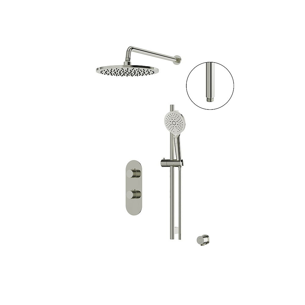 Aquabrass ABSZSHOWERBOX01PN Showerbox Shower Faucet 2-Way Shared - Polished Nickel