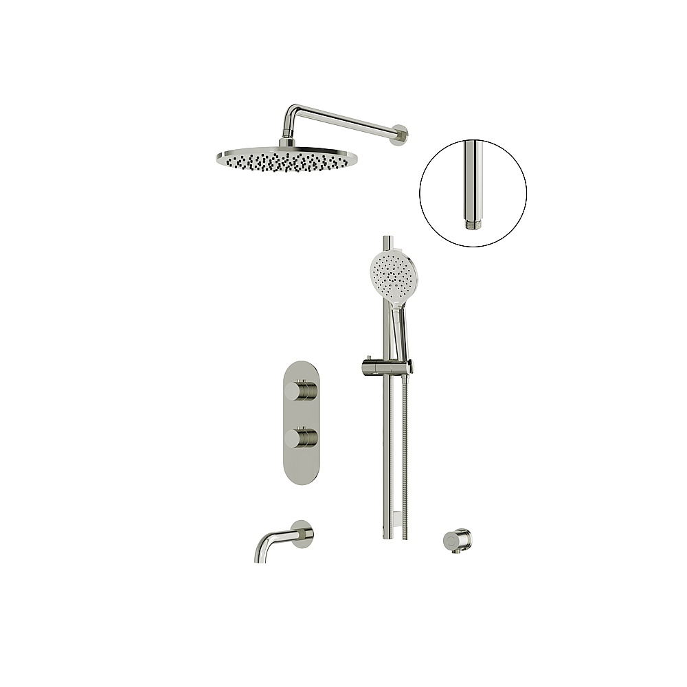 Aquabrass ABSZSHOWERBOXN02PN Showerbox Shower Faucet 3-Way Shared - Polished Nickel