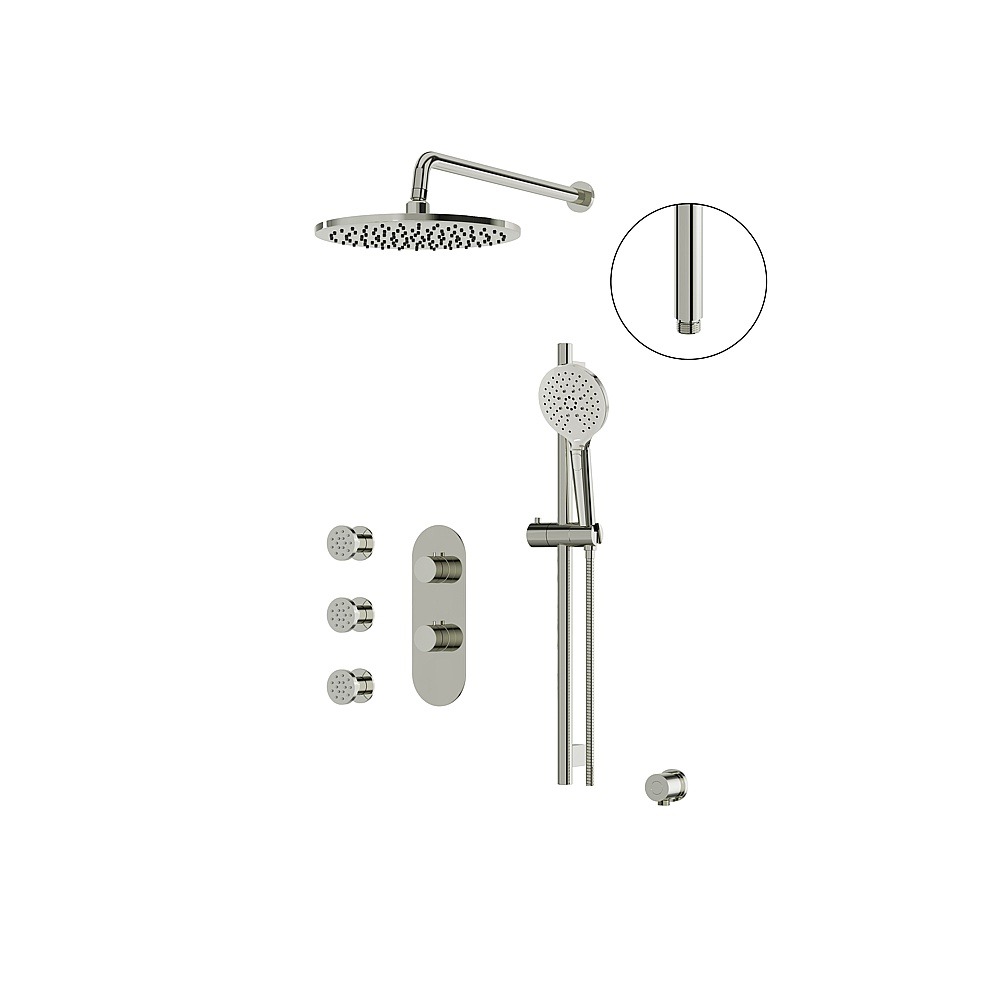 Aquabrass ABSZSHOWERBOX03PN Showerbox Shower Faucet 3-Way Shared - Polished Nickel