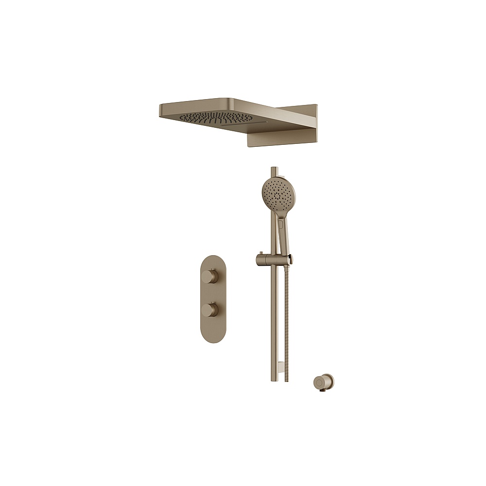 Aquabrass ABSZSHOWERBOX04GBN Showerbox Shower Faucet 3-Way Non Shared - Brushed Nickel