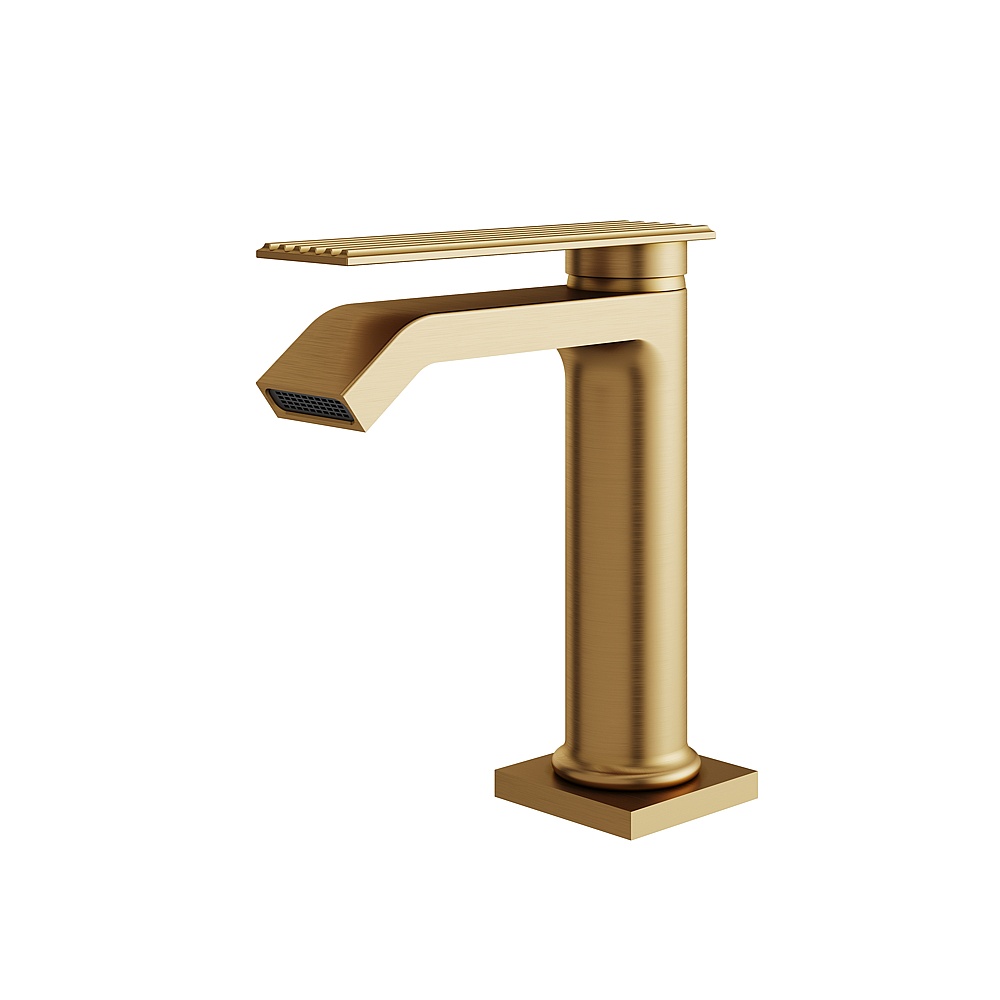 Aquabrass ABFB34114BGD Tosca Single-Hole Lavatory Faucet - Brushed Gold