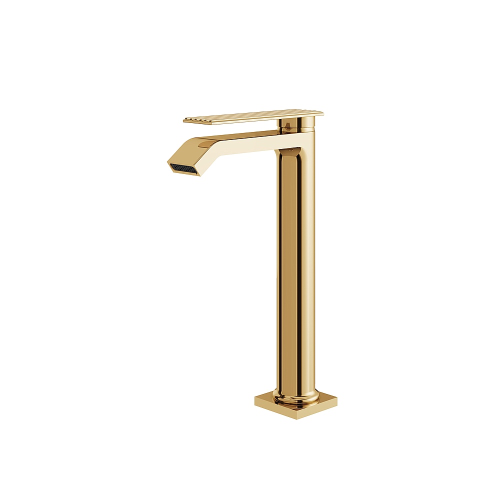 Aquabrass ABFB34120PGD Tosca Tall Single-Hole Lavatory Faucet - Polished Gold