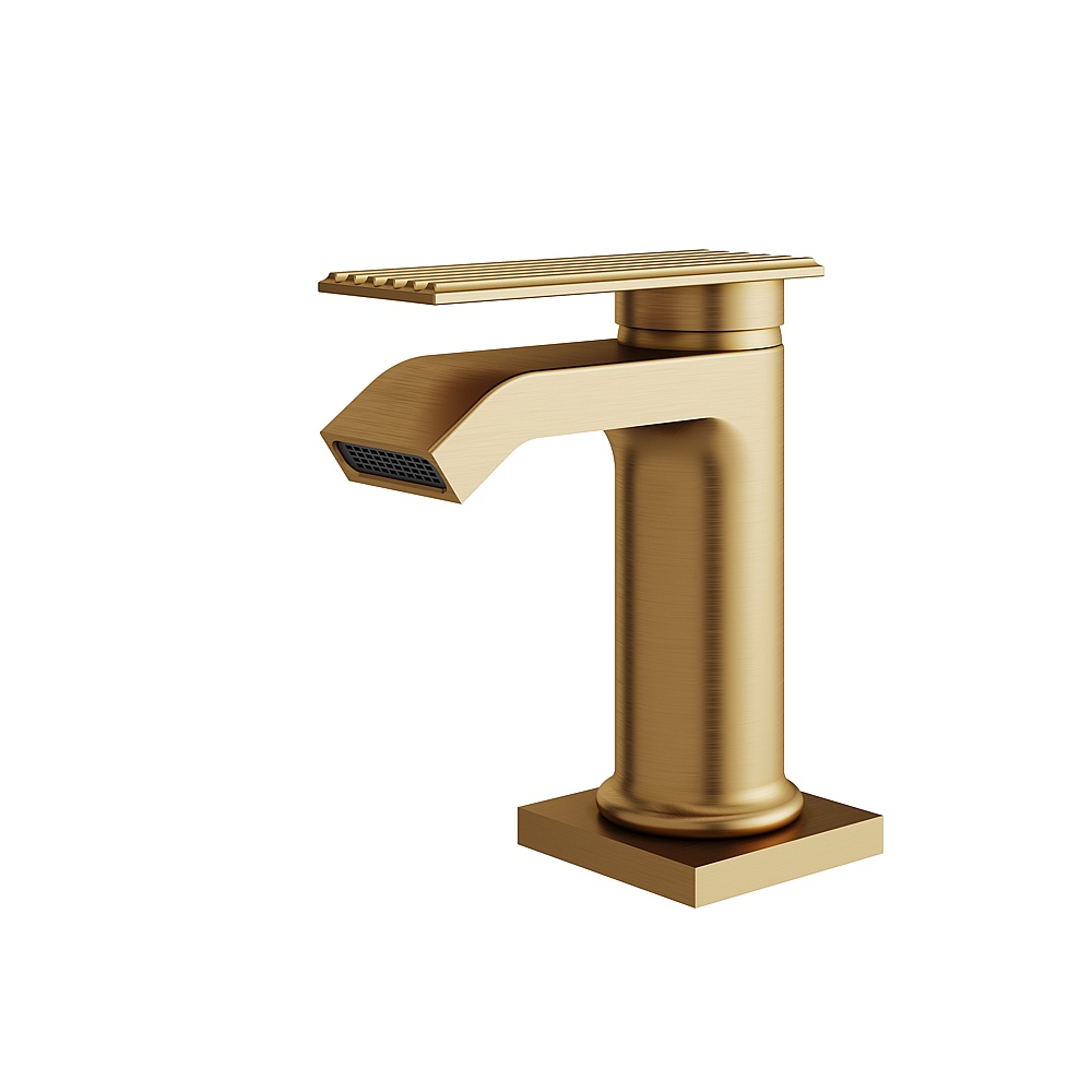Aquabrass ABFB34144BGD Tosca Short Single-Hole Lavatory Faucet - Brushed Gold