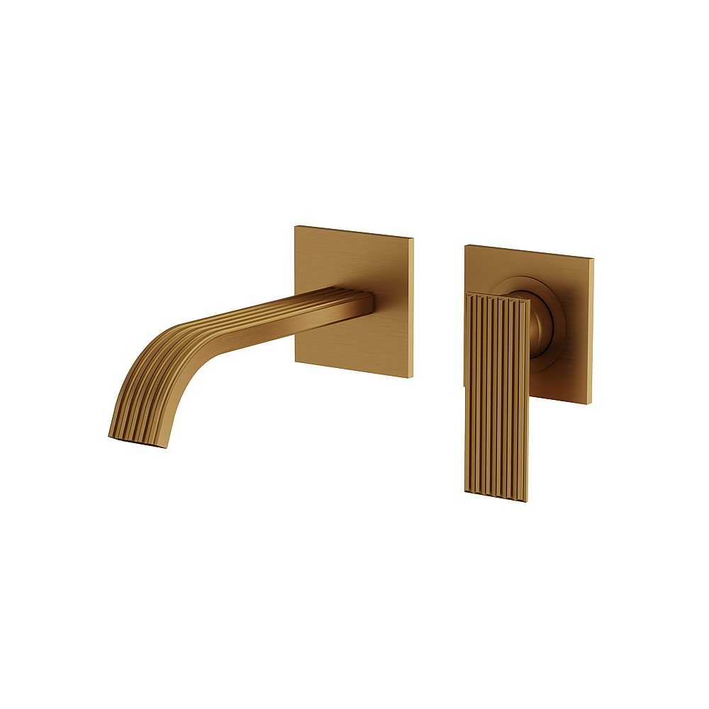 Aquabrass ABFC34028BGD Tosca Wall Lavatory Faucet-Trim Only - Brushed Gold