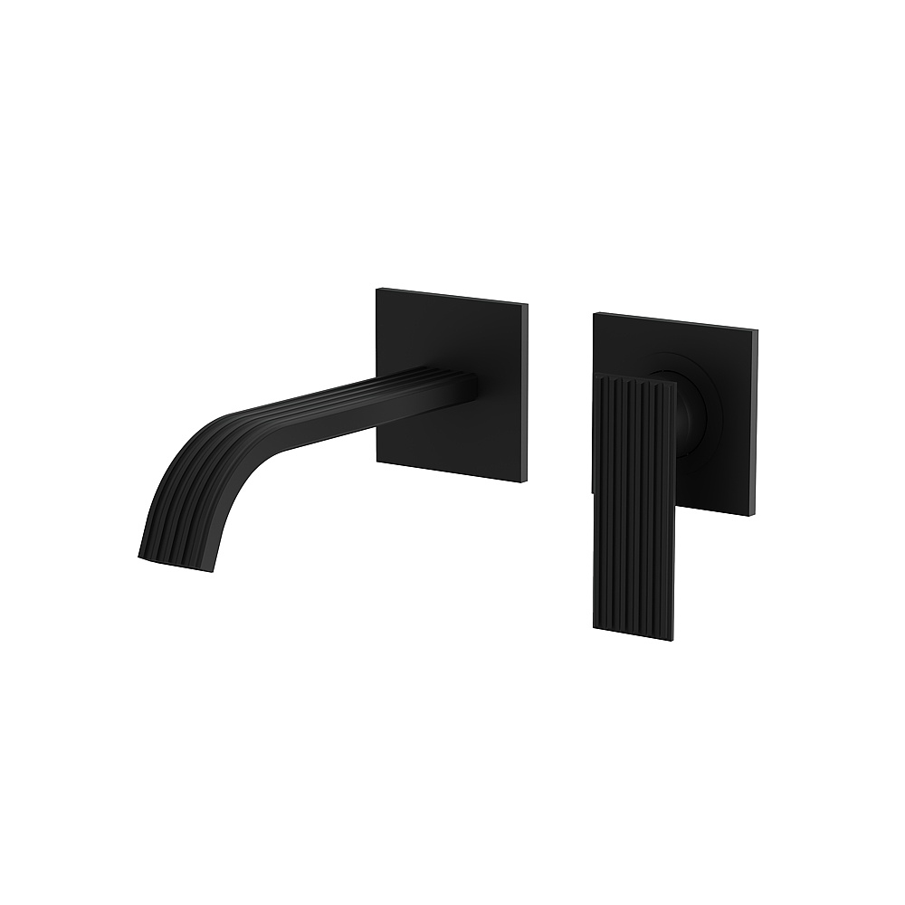 Aquabrass ABFC34028BK Tosca Wall Lavatory Faucet-Trim Only - Black