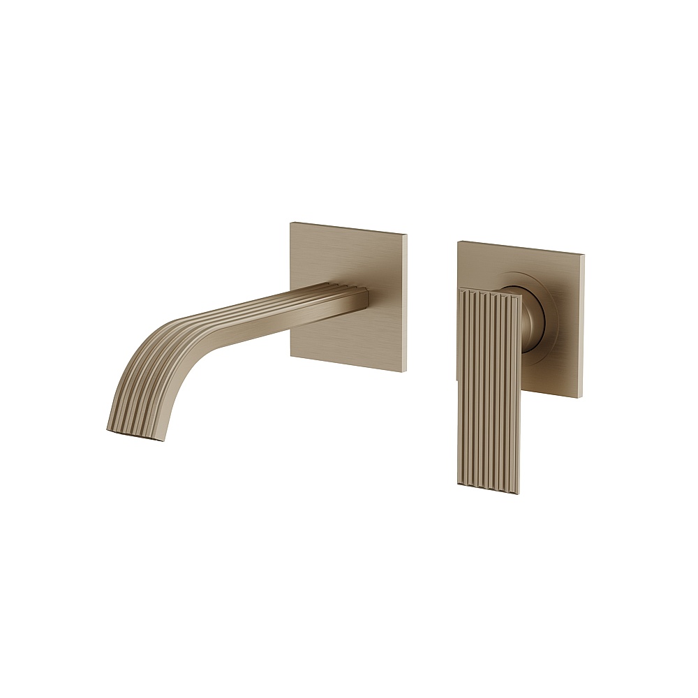Aquabrass ABFC34028BN Tosca Wall Lavatory Faucet-Trim Only - Brushed Nickel