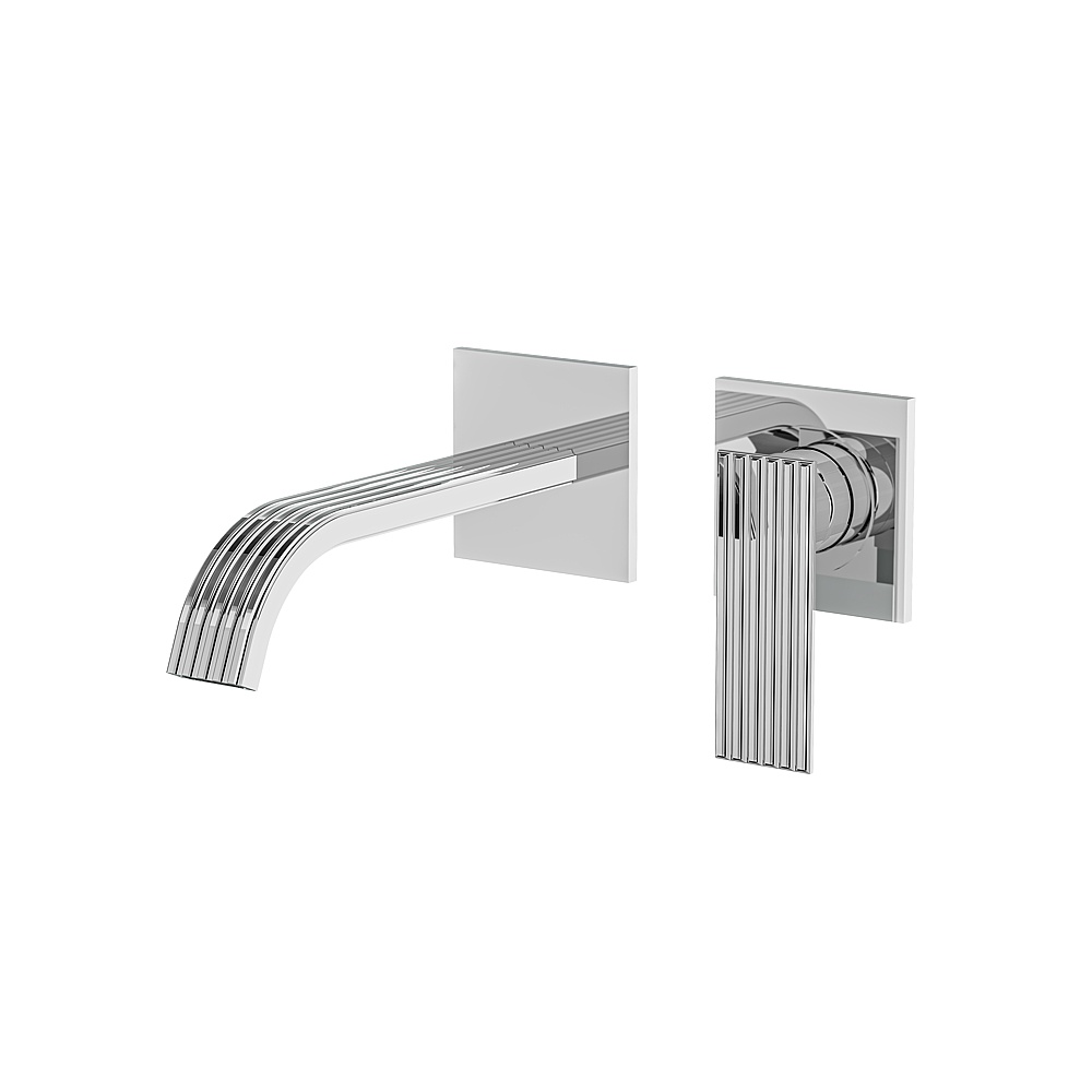 Aquabrass ABFC34028PC Tosca Wall Lavatory Faucet-Trim Only - Polished Chrome