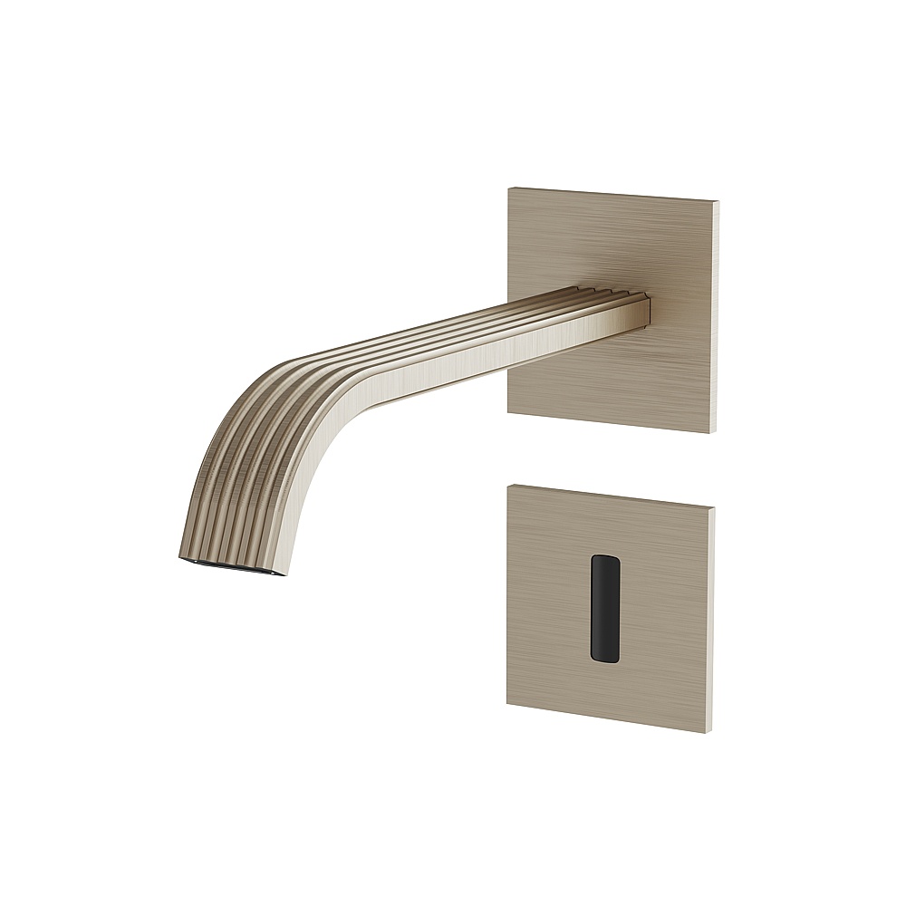 Aquabrass ABFC34068BN Tosca Touchless Wall Lavatory Faucet-Trim - Brushed Nickel