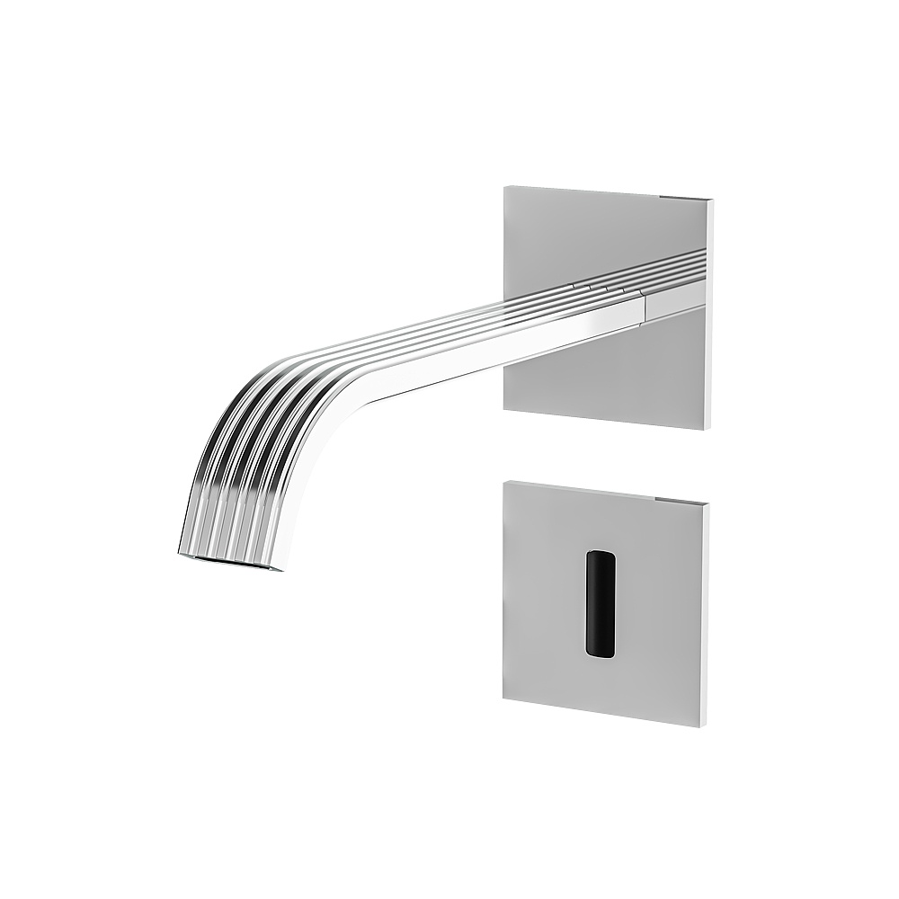 Aquabrass ABFC34068PC Tosca Touchless Wall Lavatory Faucet-Trim - Polished Chrome