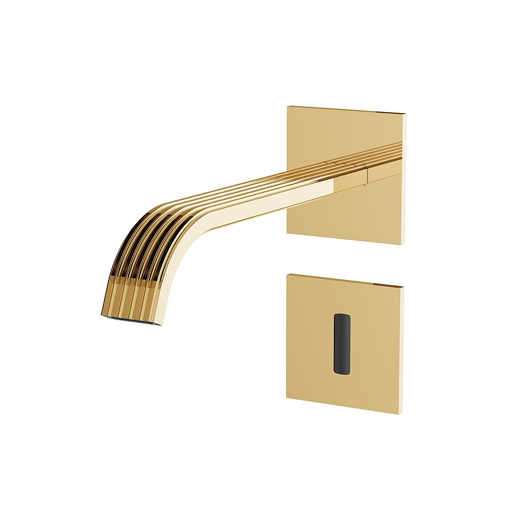Aquabrass ABFC34068PGD Tosca Touchless Wall Lavatory Faucet-Trim - Polished Gold