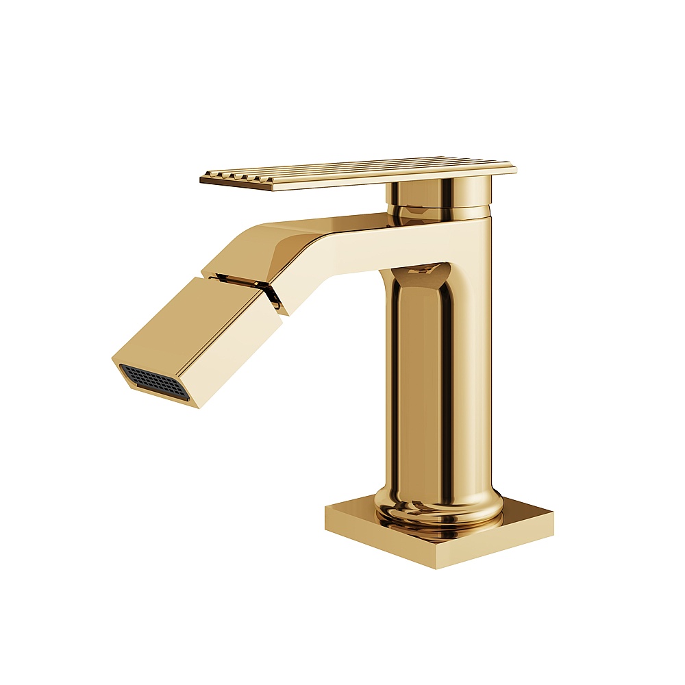 Aquabrass ABFB34124PGD Tosca Single-Hole Bidet Faucet - Polished Gold