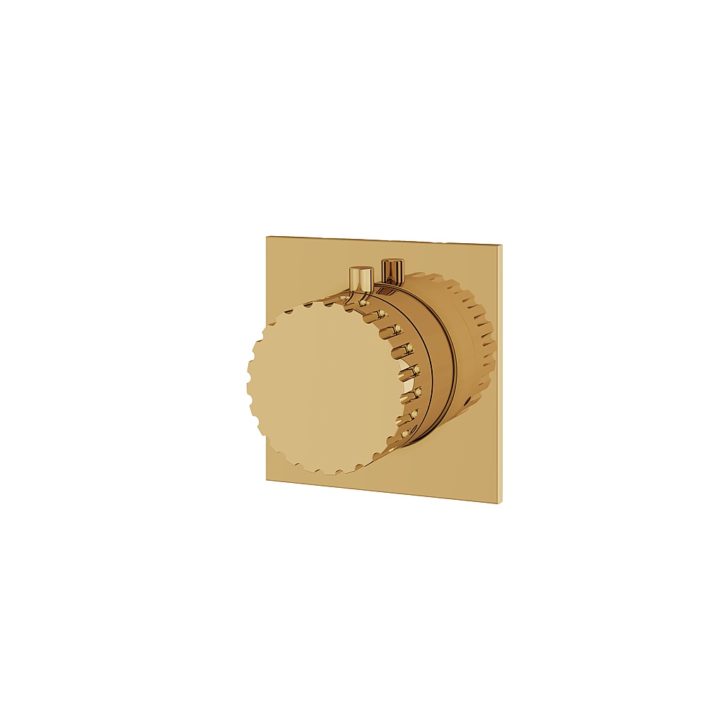 Aquabrass ABSTSR2334PGD Tosca Trim Set 3-Way Shared for 61934 Valve - Polished Gold