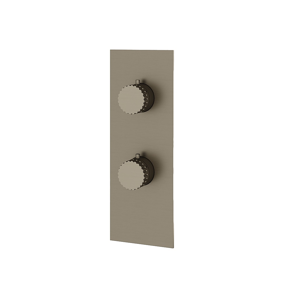Aquabrass ABSTSR8334BBC Tosca Trim Set 3-Way for T12123 Valve - Brushed Black Chrome