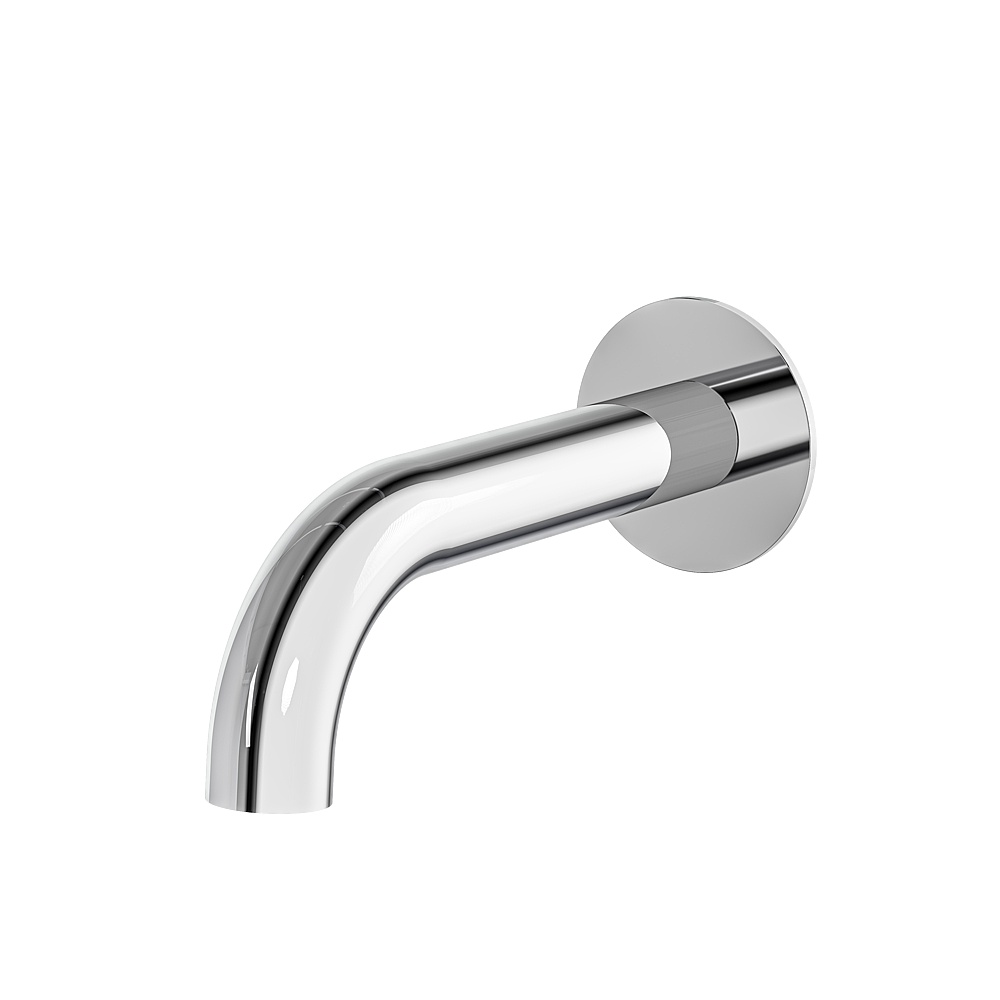 Aquabrass ABSC11132PC 7" Round Slip-Fit Tub Spout No Diverter - Polished Chrome