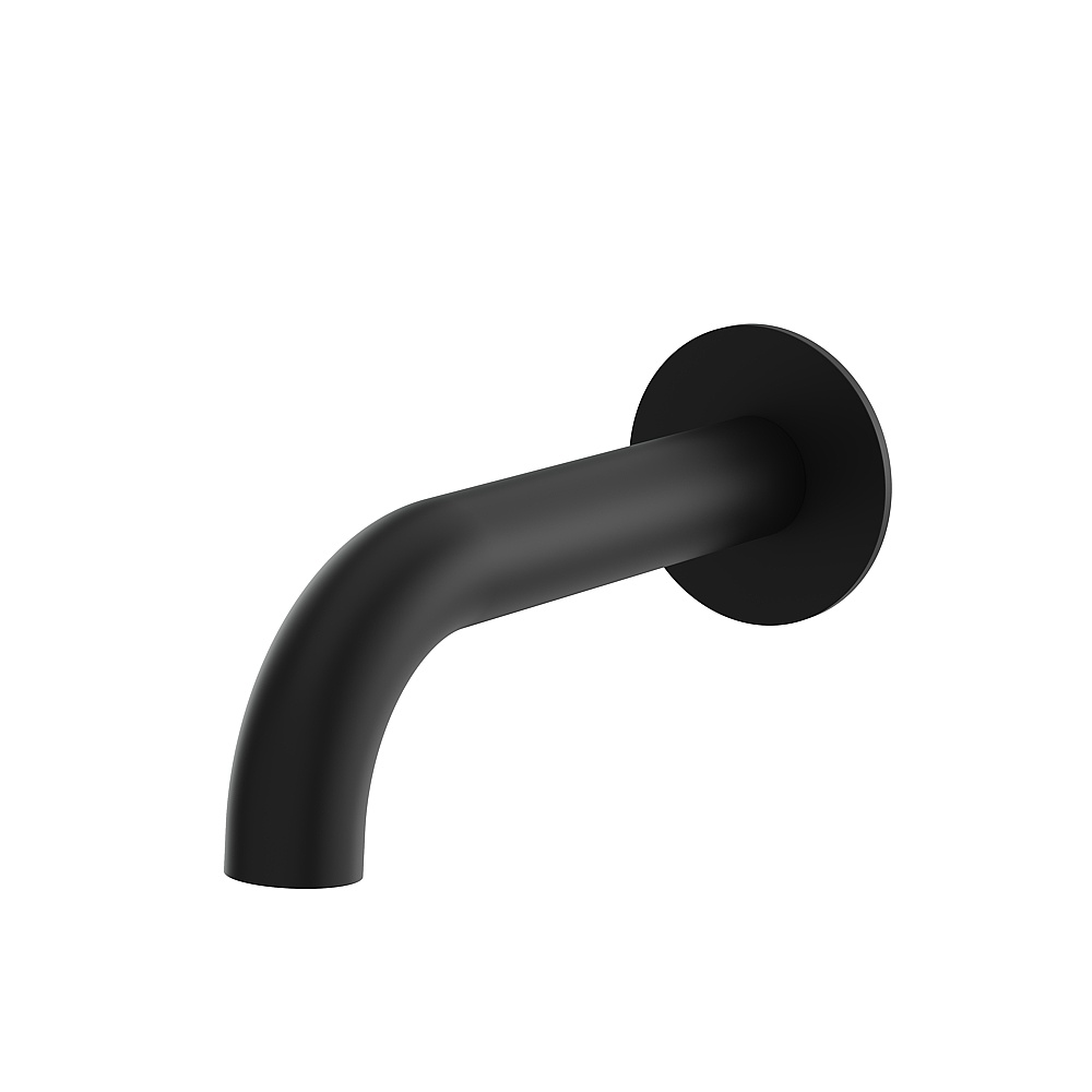 Aquabrass ABSC11132EBK 7" Round Slip-Fit Tub Spout No Diverter - Electro Black