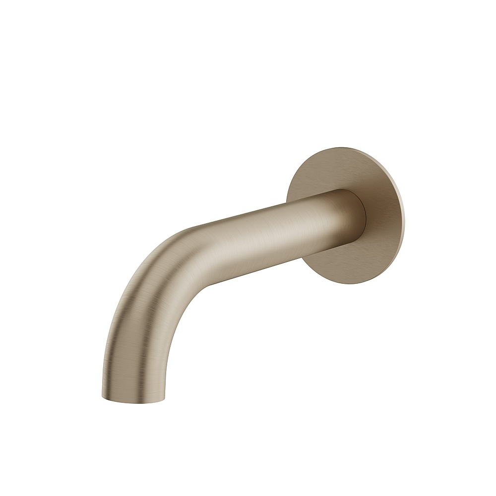 Aquabrass ABSC11132BN 7" Round Slip-Fit Tub Spout No Diverter - Brushed Nickel