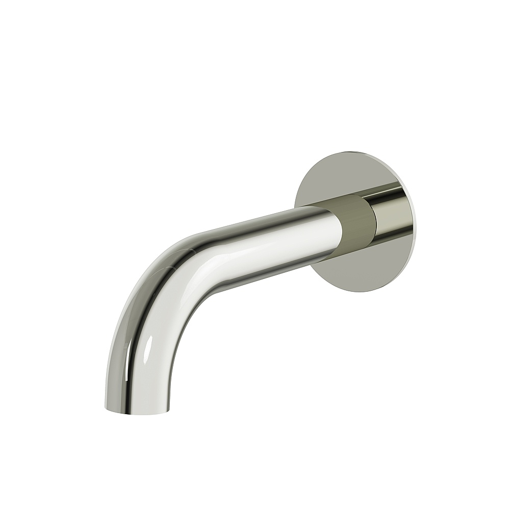 Aquabrass ABSC11132PN 7" Round Slip-Fit Tub Spout No Diverter - Polished Nickel