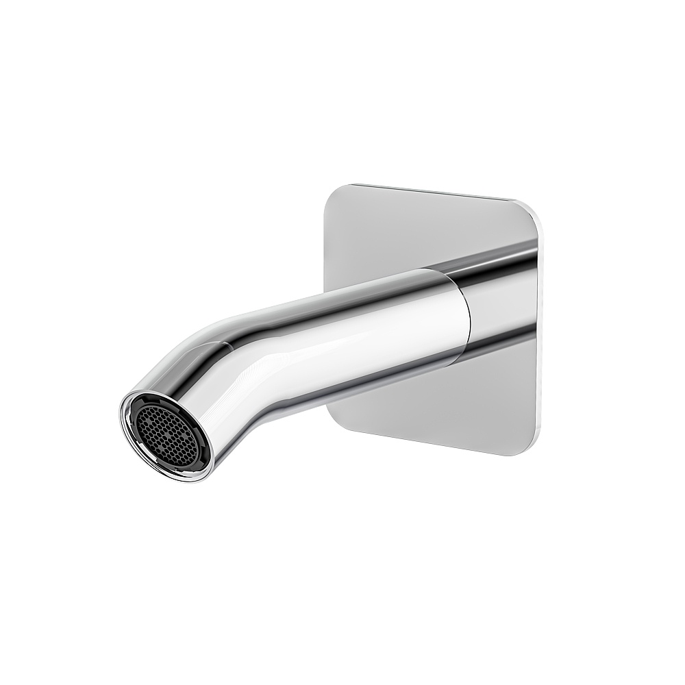 Aquabrass ABSC12032PC 4 3/4" Round Tub Spout No Diverter - Polished Chrome