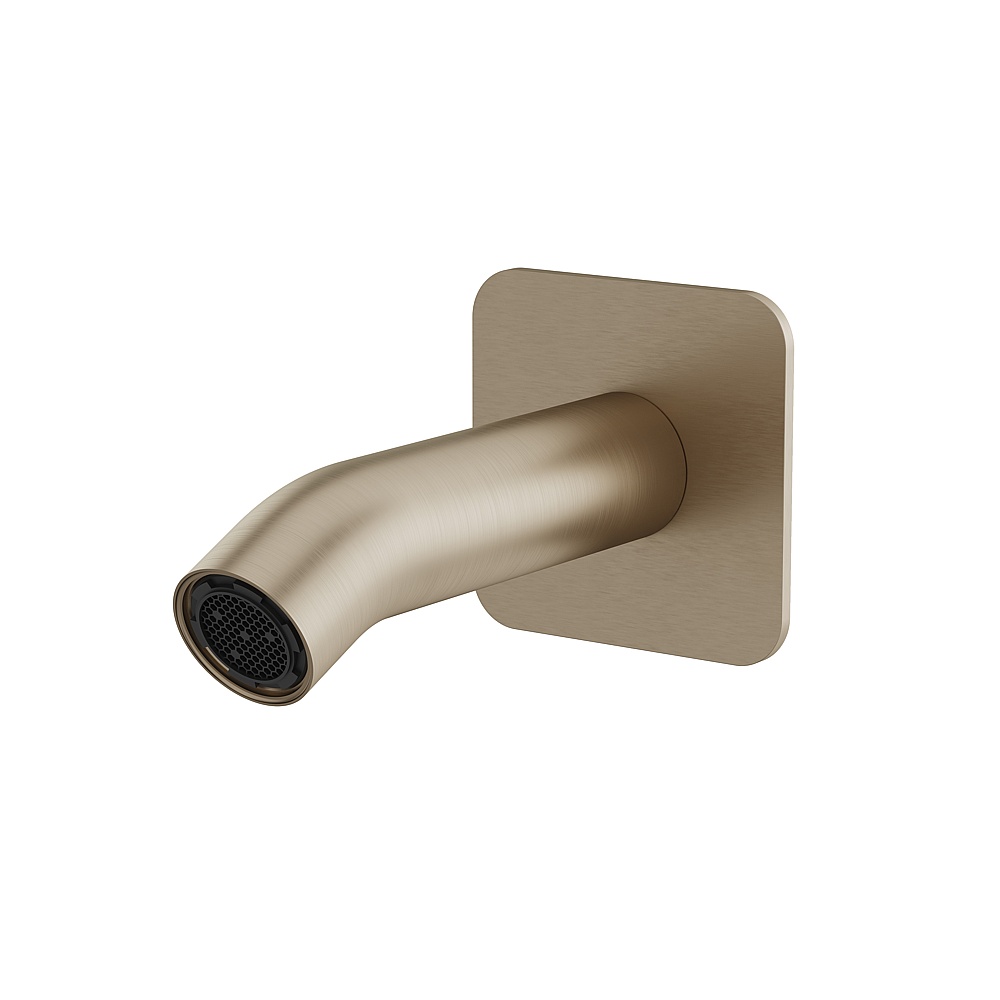 Aquabrass ABSC12032BN 4 3/4" Round Tub Spout No Diverter - Brushed Nickel