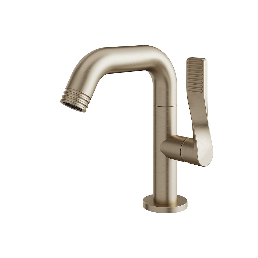 Aquabrass ABFB12014BN Tubo Single-Hole Lavatory Faucet - Brushed Nickel