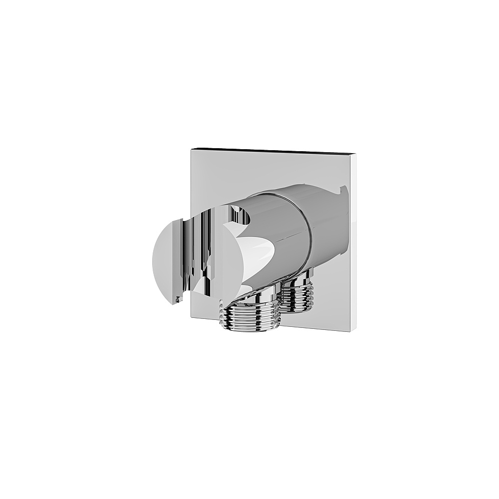 Aquabrass ABSCSWH21PC Waterways Round Waterway with Square Flange & Hook - Polished Chrome